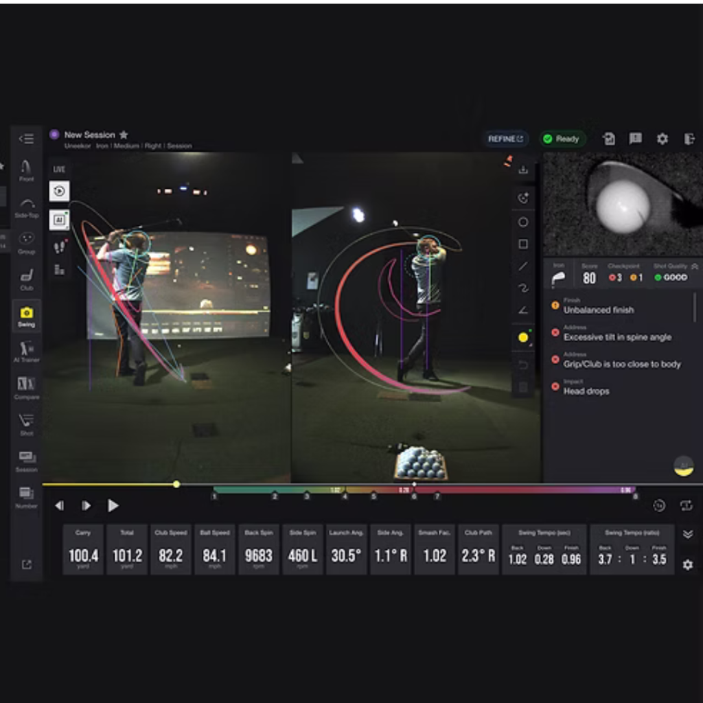 Swing video analysis with motion tracking